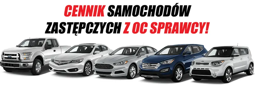 Cennik samochodów zastępczych z OC sprawcy